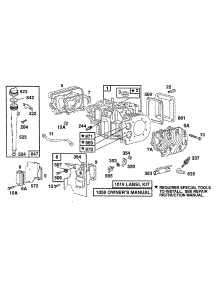 Cylinder,Cylinder Heads parts for Briggs & Stratton Engine 402707-1216-01 from AppliancePartsPros.com
