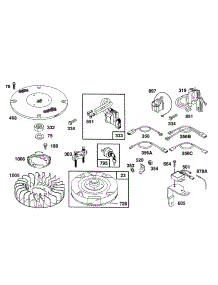 Flywheel,Fan,Misc Electrical parts for Briggs & Stratton Engine 402707-1216-01 from AppliancePartsPros.com