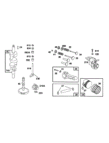 Piston Group, Gears parts for Briggs & Stratton Engine 402707-1222-01 from AppliancePartsPros.com