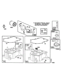 Sump Bases,Oil Pump parts for Briggs & Stratton Engine 402707-1222-01 from AppliancePartsPros.com