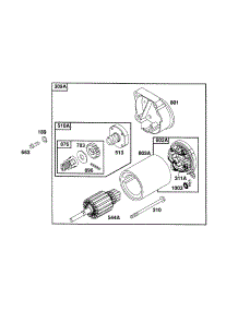 Electric Starter parts for Briggs & Stratton Engine 402777-1203-01 from AppliancePartsPros.com