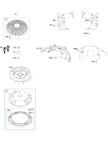 Blower Housing Brackets, Flywheel parts for Briggs & Stratton Engine 4035A7-0409-E1 from AppliancePartsPros.com