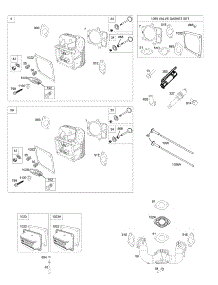 Cylinder Head, Gasket Set - Valve, Intake Manifold, Valves parts for Briggs & Stratton Engine 4035A7-0409-E1 from AppliancePartsPros.com