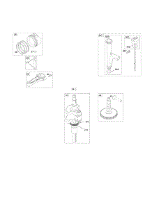 Camshaft, Crankshaft, Lubrication, Piston, Rings, Connecting Rod parts for Briggs & Stratton Engine 403677-0343-E1 from AppliancePartsPros.com