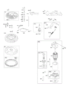 Controls, Electric Starter, Flywheel, Governor Spring parts for Briggs & Stratton Engine 403677-0343-E1 from AppliancePartsPros.com