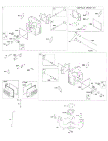 Cylinder Head, Gasket Set - Valve, Intake Manifold, Valves parts for Briggs & Stratton Engine 403677-0343-E1 from AppliancePartsPros.com