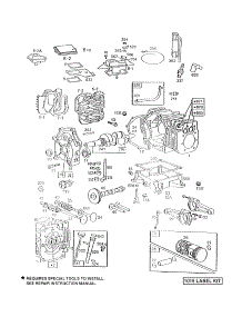 Cylinder, Sump, Cover, Heads parts for Briggs & Stratton Engine 404447-4005-99 from AppliancePartsPros.com