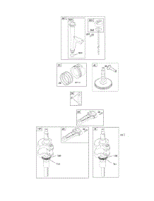 Camshaft, Crankshaft, Lubrication, Piston, Rings, Connecting Rod parts for Briggs & Stratton Engine 404577-0291-E1 from AppliancePartsPros.com