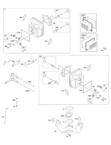Cylinder Head, Intake Manifold, Valves parts for Briggs & Stratton Engine 4045A7-0211-E1 from AppliancePartsPros.com