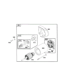 Electric Starter parts for Briggs & Stratton Engine 404707-1205-01 from AppliancePartsPros.com