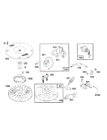 Flywheel, Misc Electrical parts for Briggs & Stratton Engine 404707-1500-01 from AppliancePartsPros.com