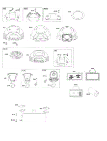 Blower Housing, Air Cleaner, Muffler parts for Briggs & Stratton Engine 405577-0816-E1 from AppliancePartsPros.com