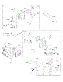 Cylinder Head, Rocker Arm Cover, Intake Manifold parts for Briggs & Stratton Engine 405577-5131-B2 from AppliancePartsPros.com