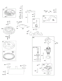 Controls, Electric Starter, Exhaust System, Flywheel, Governor Spring parts for Briggs & Stratton Engine 405777-0126-E1 from AppliancePartsPros.com