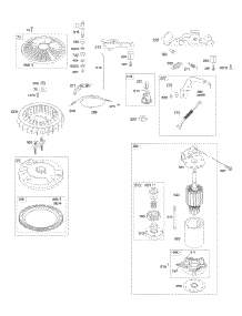Controls, Electric Starter, Flywheel parts for Briggs & Stratton Engine 406577-0418-E1 from AppliancePartsPros.com