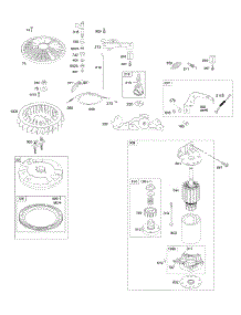 Controls, Electric Starter, Flywheel, Governor Spring parts for Briggs & Stratton Engine 406677-0344-E1 from AppliancePartsPros.com