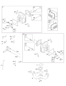 Cylinder Head, Intake Manifold, Valves parts for Briggs & Stratton Engine 406677-0373-E1 from AppliancePartsPros.com