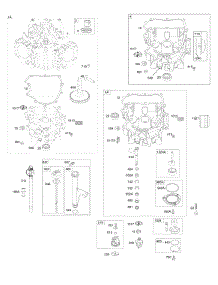Engine Sump, Oil Pump, Dipstick / Tube Assembly parts for Briggs & Stratton Engine 406777-0164-E1 from AppliancePartsPros.com