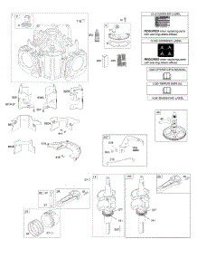 Cylinder, Crankshaft, Camshaft, Air Guides, Pistons, Rings, Connecting Rod parts for Briggs & Stratton Engine 406777-0170-B1 from AppliancePartsPros.com