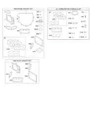Engine / Valve Gasket Set, Carburetor Overhaul Kit parts for Briggs & Stratton Engine 406777-0784-E1 from AppliancePartsPros.com