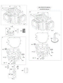 Cylinder, Engine Sump parts for Briggs & Stratton Engine 407577-0217-E1 from AppliancePartsPros.com