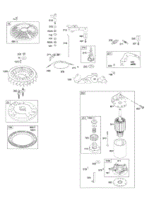 Controls, Electric Starter, Flywheel parts for Briggs & Stratton Engine 407677-0229-E1 from AppliancePartsPros.com