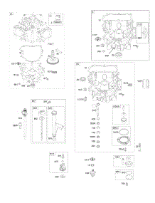 Engine Sump, Oil Pump, Dipstick / Tube Assembly parts for Briggs & Stratton Engine 407777-0122-E1 from AppliancePartsPros.com