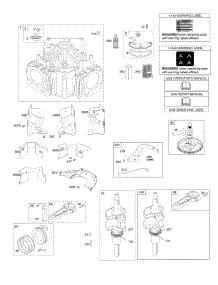 Cylinder, Crankshaft, Camshaft, Air Guides, Piston, Rings, Connecting Rod parts for Briggs & Stratton Engine 407777-0284-B1 from AppliancePartsPros.com