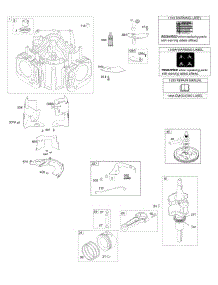 Cylinder, Crankshaft, Camshaft, Air Guides parts for Briggs & Stratton Engine 409777-0001-01 from AppliancePartsPros.com