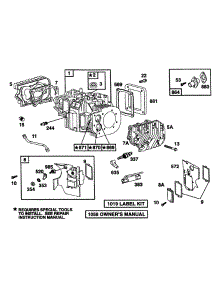 Cylinder,Cylinder Heads parts for Briggs & Stratton Engine 40A777-1201-01 from AppliancePartsPros.com