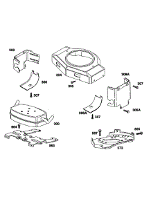 Blower Housing, Muffler Guar parts for Briggs & Stratton Engine 40A777-1226-01 from AppliancePartsPros.com