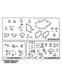 Gasket Sets parts for Briggs & Stratton Engine 40A777-1226-01 from AppliancePartsPros.com
