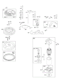 Controls, Electric Starter, Flywheel, Governor Spring parts for Briggs & Stratton Engine 40F777-0112-E1 from AppliancePartsPros.com