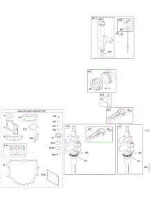 Crankshaft, Gasket Set-Engine, Lubrication, Piston, Rings, Connecting Rod parts for Briggs & Stratton Engine 40F777-0112-E1 from AppliancePartsPros.com