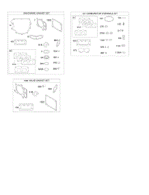 Engine / Valve Gasket Set, Carburetor Overhaul Kit parts for Briggs & Stratton Engine 40G777-0184-B1 from AppliancePartsPros.com