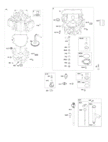 Engine Sump, Oil Pump, Dipstick / Tube Assembly parts for Briggs & Stratton Engine 40H777-0160-G1 from AppliancePartsPros.com