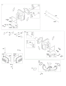 Cylinder Head, Rocker Arm Cover, Intake Manifold parts for Briggs & Stratton Engine 40N777-0001-B1 from AppliancePartsPros.com