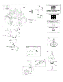 Cylinder, Crankshaft, Camshaft, Air Guides parts for Briggs & Stratton Engine 40N777-0002-G1 from AppliancePartsPros.com