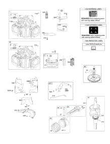 Cylinder, Crankshaft, Camshaft, Air Guides parts for Briggs & Stratton Engine 40N877-0005-G1 from AppliancePartsPros.com
