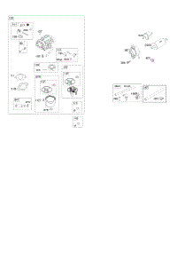 Carburetor, Fuel Supply parts for Briggs & Stratton Engine 40R577-0005-H1 from AppliancePartsPros.com