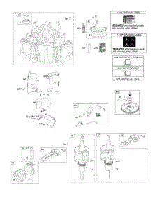 Cylinder, Crankshaft, Camshaft, Air Guides parts for Briggs & Stratton Engine 40R577-0006-H1 from AppliancePartsPros.com