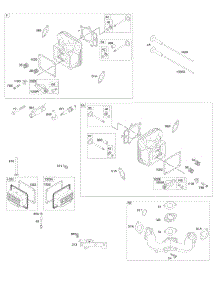 Cylinder Head, Rocker Arm Cover, Intake Manifold parts for Briggs & Stratton Engine 40R577-0009-H1 from AppliancePartsPros.com