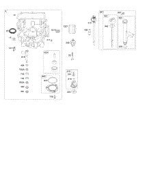 Engine Sump, Oil Pump, Dipstick / Tube Assembly parts for Briggs & Stratton Engine 40R577-0009-H1 from AppliancePartsPros.com