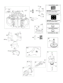 Cylinder, Crankshaft, Camshaft, Air Guides parts for Briggs & Stratton Engine 40R677-0001-B1 from AppliancePartsPros.com