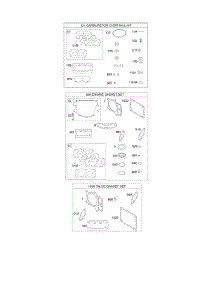 Engine / Valve Gasket Set, Carburetor Overhaul Kit parts for Briggs & Stratton Engine 40R777-0015-B1 from AppliancePartsPros.com