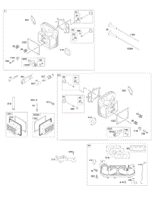 Cylinder Head, Rocker Arm Cover, Intake Manifold parts for Briggs & Stratton Engine 40R777-0018-B1 from AppliancePartsPros.com