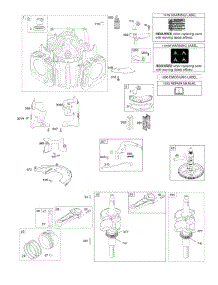 Cylinder, Crankshaft, Camshaft, Air Guides parts for Briggs & Stratton Engine 40R777-0021-B1 from AppliancePartsPros.com