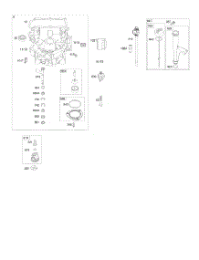 Engine Sump, Oil Pump, Dipstick / Tube Assembly parts for Briggs & Stratton Engine 40R877-0014-B1 from AppliancePartsPros.com