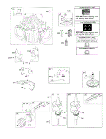 Cylinder, Crankshaft, Camshaft, Air Guides parts for Briggs & Stratton Engine 40R877-0019-B1 from AppliancePartsPros.com