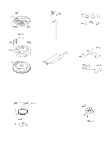Flywheel, Controls, Wire Harness, Alternator, Starter parts for Briggs & Stratton Engine 40S777-0001-G1 from AppliancePartsPros.com